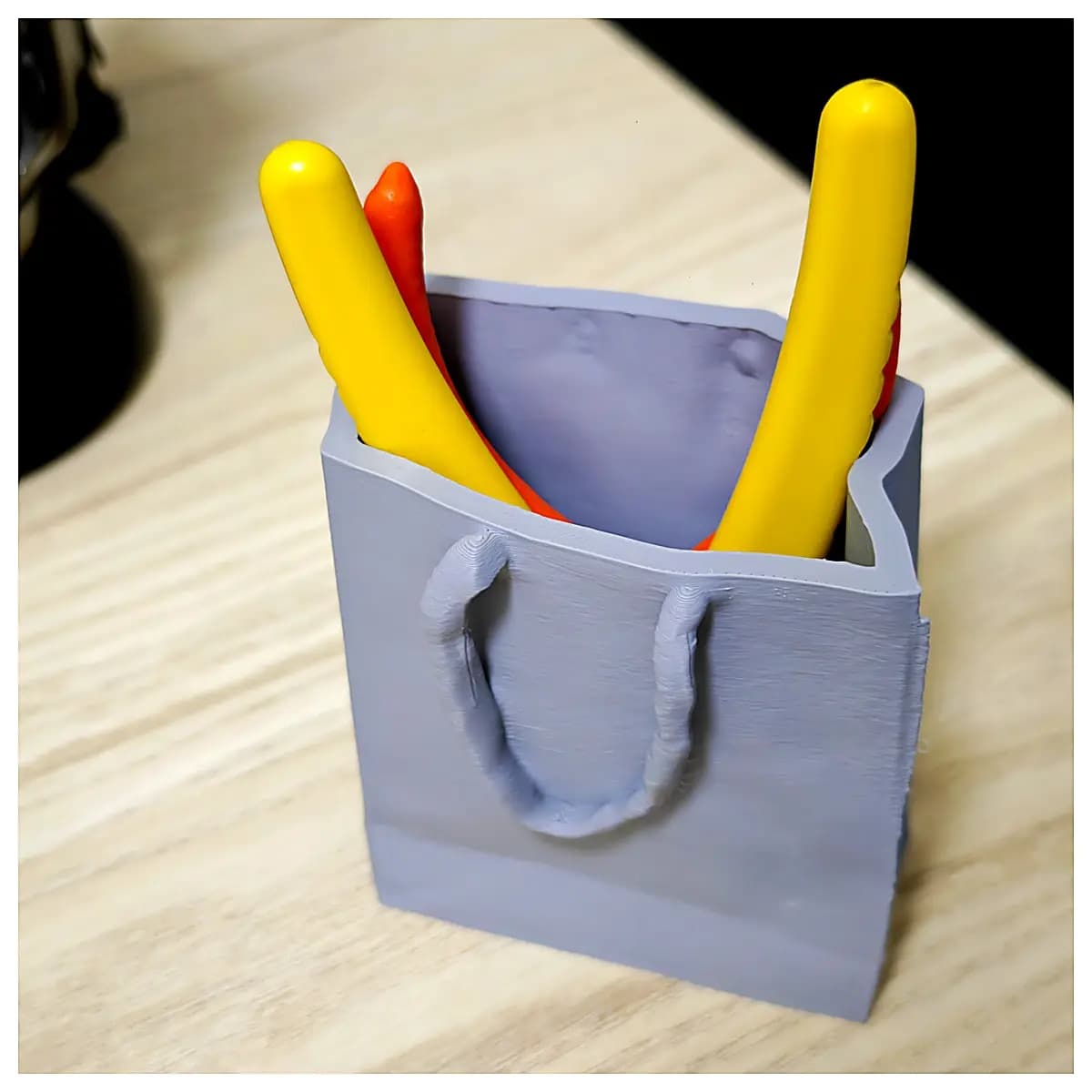 Paper Bag Pencil Holder Organizer Storage Box Creative Multi Function Desk Organizer Waste Recycling Office Study Supplies