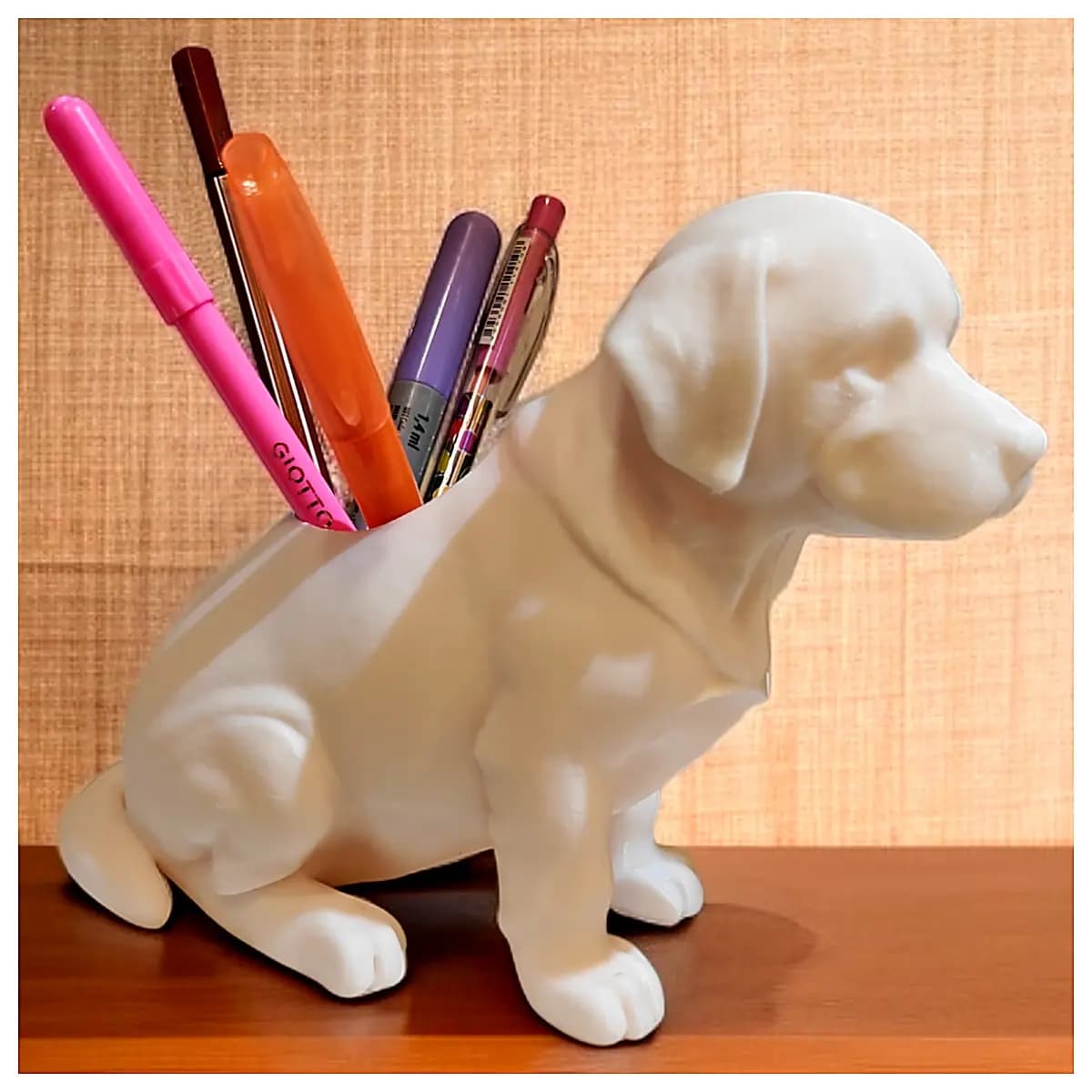 Labrador Dog Pencil Holder Creative Pet Stand Decoration Accessory Dog Toy Support Pet Supplies Display