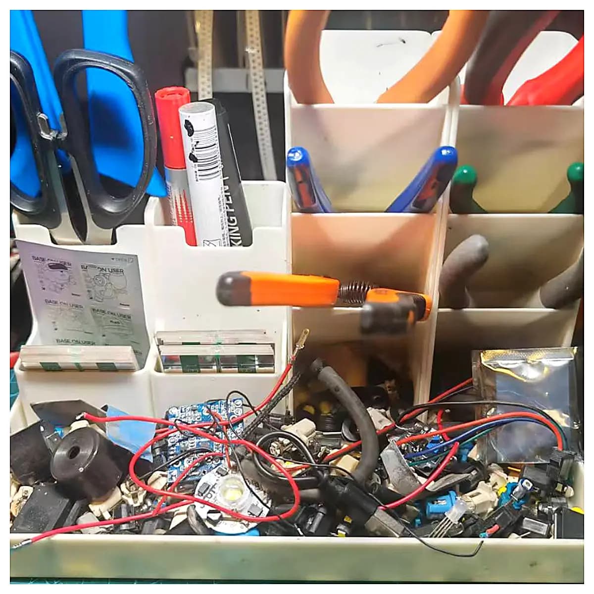 Multi Function Tool Organizer Pen Holder Desk Storage Box Office Learning Supplies Pen Case Various Tools Storage