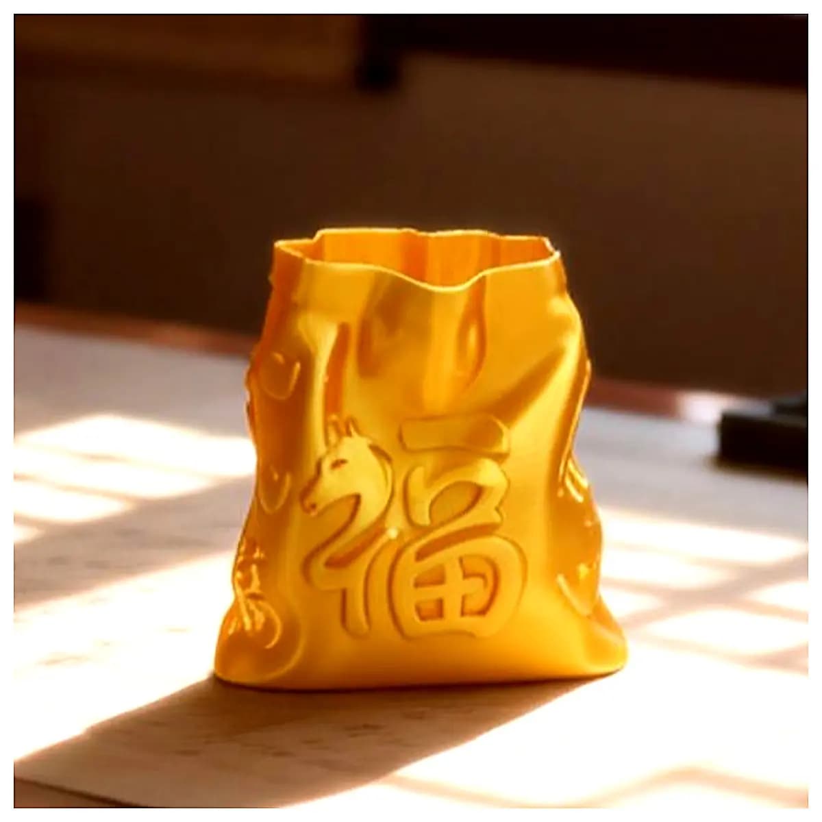 Fukebag Pen Holder Lucky Bag 2023 New Year Decoration Pen Box Office Organizer Creative Gift Mobile Phone Stand Multi Function Holiday Gift