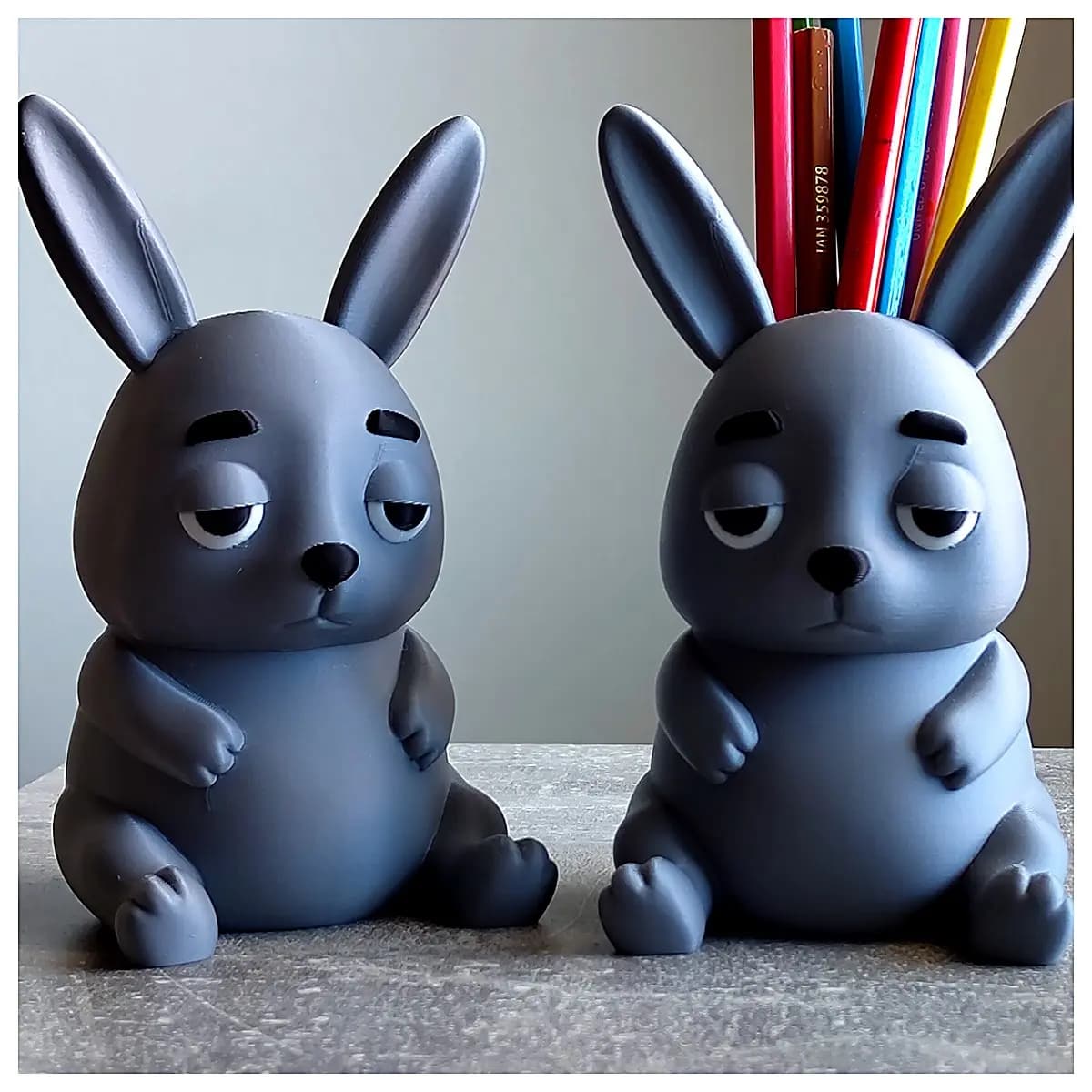 Rabbit Ear Pencil Holder Phone Stand Desktop Organizer Upright Pen Case Multi Function Office Study Accessory Support Parts Creative Gift