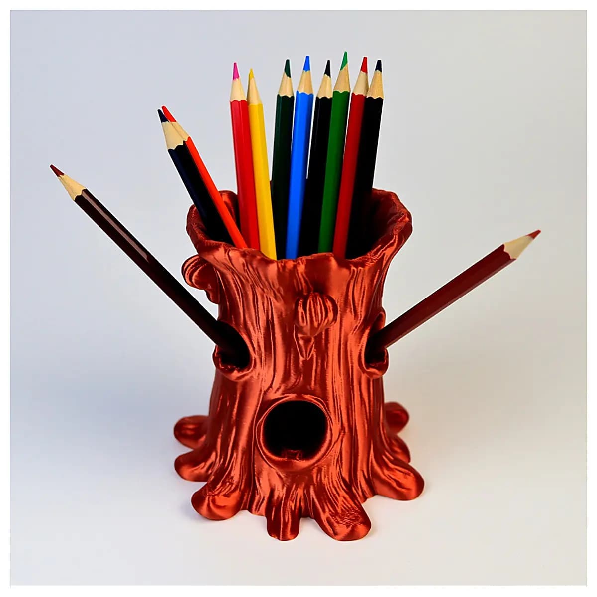 Wooden Pen Holder Creative Desk Organizer Pen Tube Holder Office Supplies Multi Function Stand Desktop Decoration