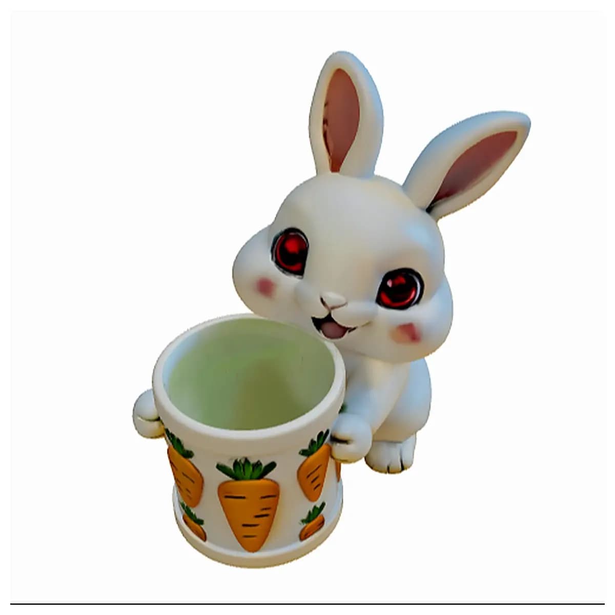 Rabbit Pencil Holder Cute Desktop Organizer Small Parts Storage Office School Supplies Phone Stand Lazy Person Gadget