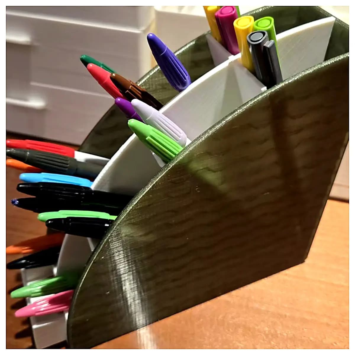 Segmented Pencil Holder Organizer Desk Storage Box Multi Compartment Pen Case Office School Supplies Creative Holder Sorting Tube