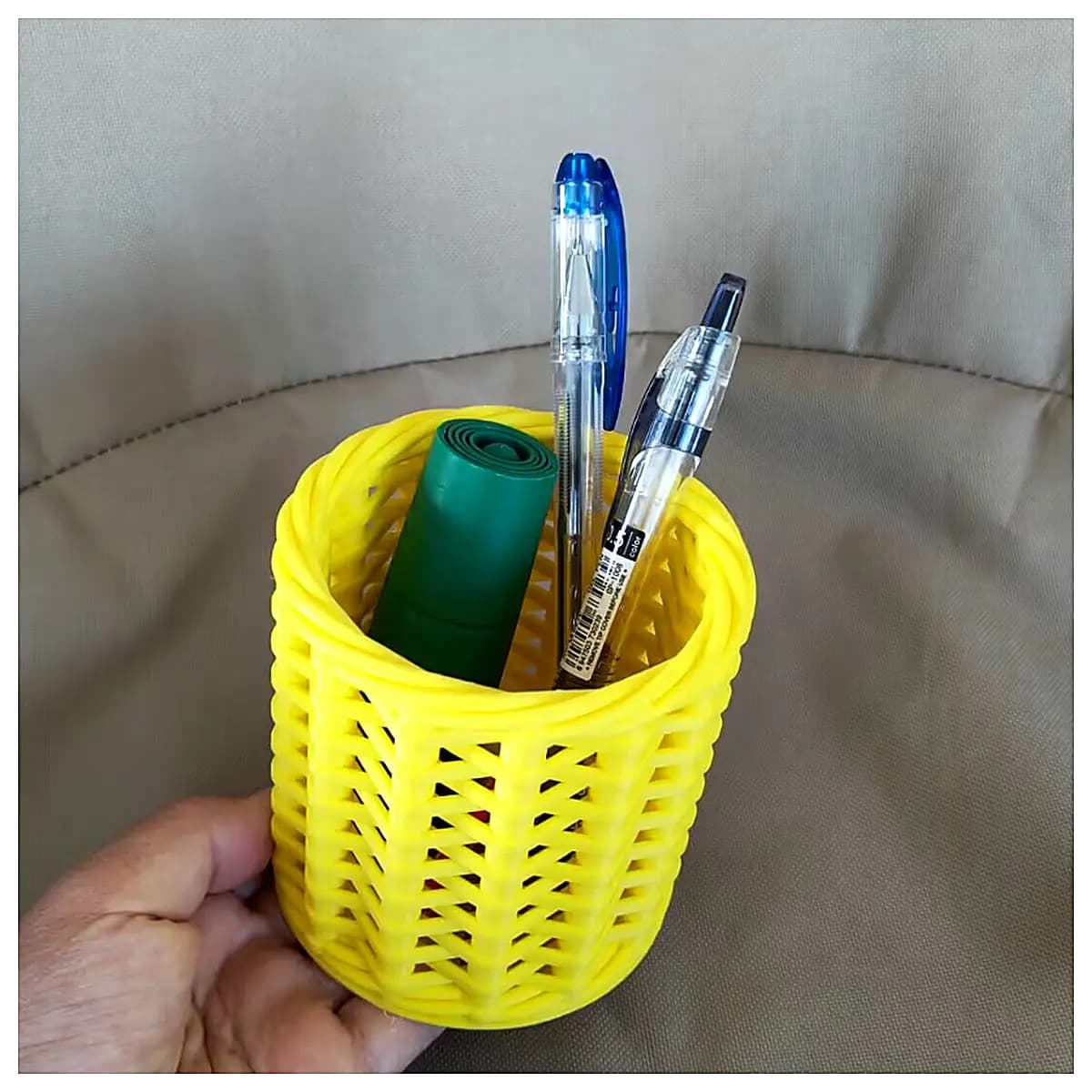 Pen Holder Basket Organizer Handwoven Box Study Desk Storage Borderless Creative Storage Modern Minimalist
