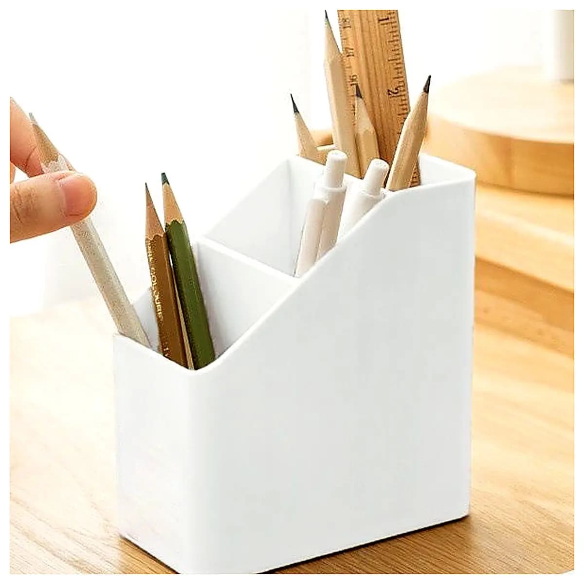 Creative Tiered Step Storage Box Student Organizer Nordic Minimalist Large Capacity Desktop Pencil Holder Multi Compartment Organizer