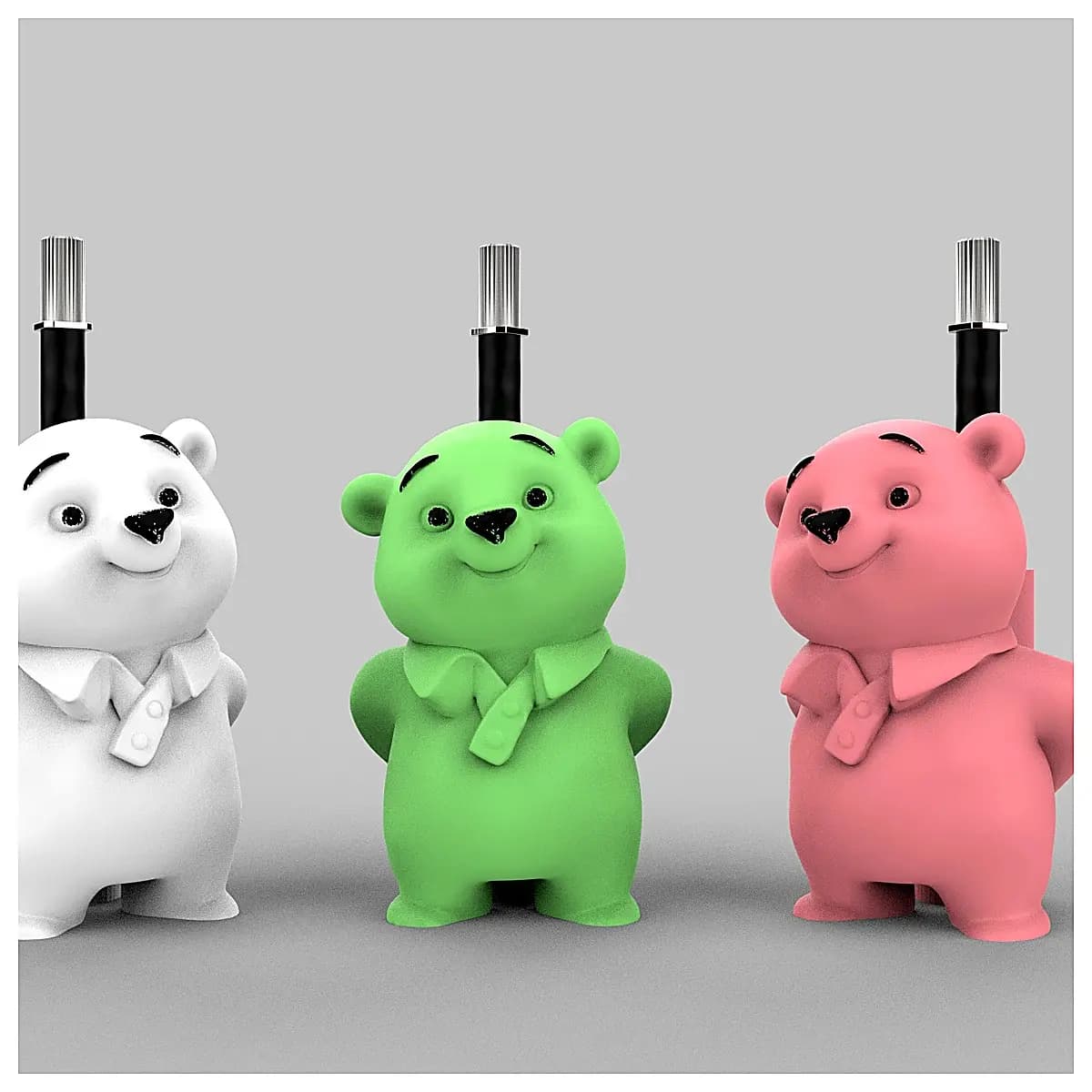 Cute Bear Pencil Case Desk Organizer Office Supplies Student Gift Creative Decoration Small Parts Storage