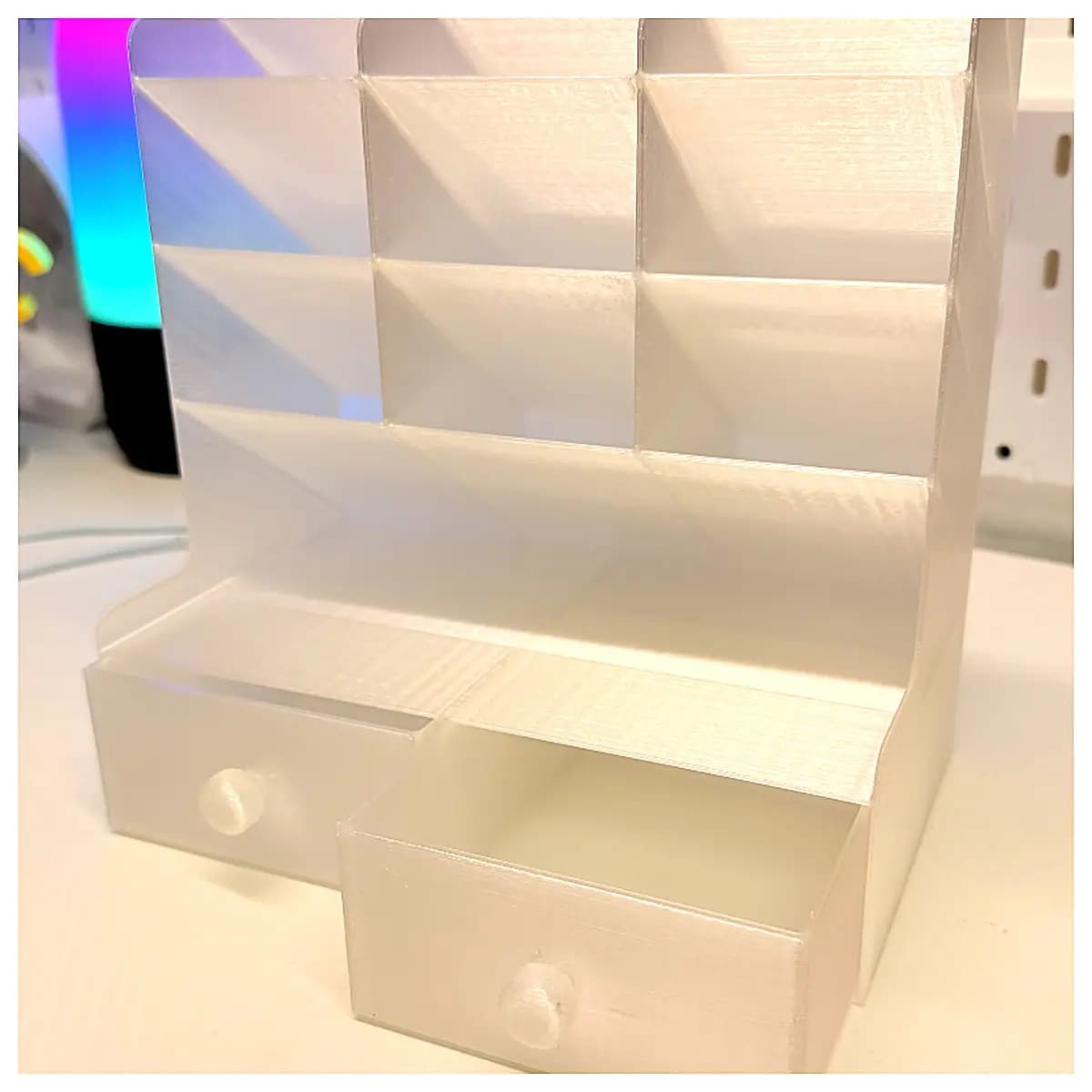 Pen Holder Pen Case Pencil Container Desktop Organizer Storage Box Shelf Office Desk Supply Multi Function Pen Caddy Storage Solution
