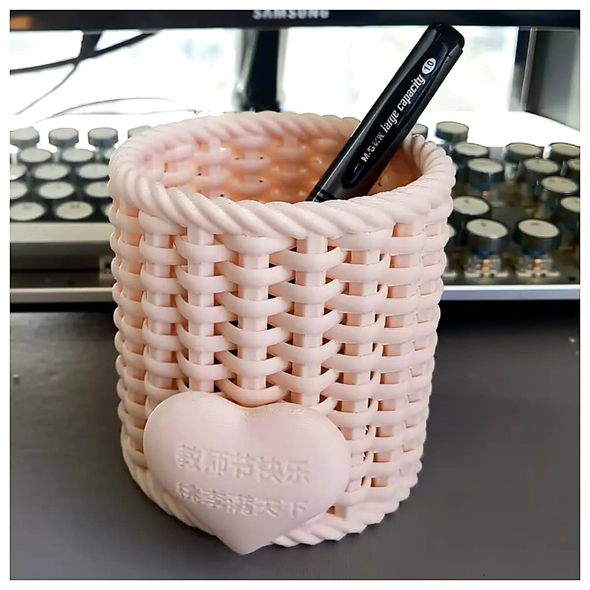 Desktop Decorative Woven Rope Pen Holder Breathing Creative Decoration Birthday Gift Split Piece Storage Home Organizer