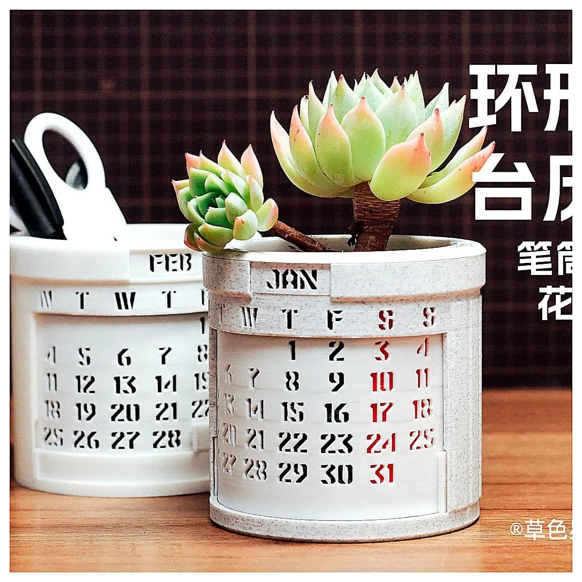 Ring Calendar Stand Flower Pot Decorative Shelf Desk Organizer Magazine Holder Wall Mounted Display Accessory
