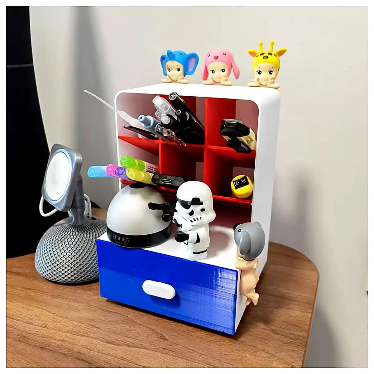 Desktop Pen Holder Organizer Desk Storage Box Creative Small Shelf Office Study Supplies Decorative Storage Solution