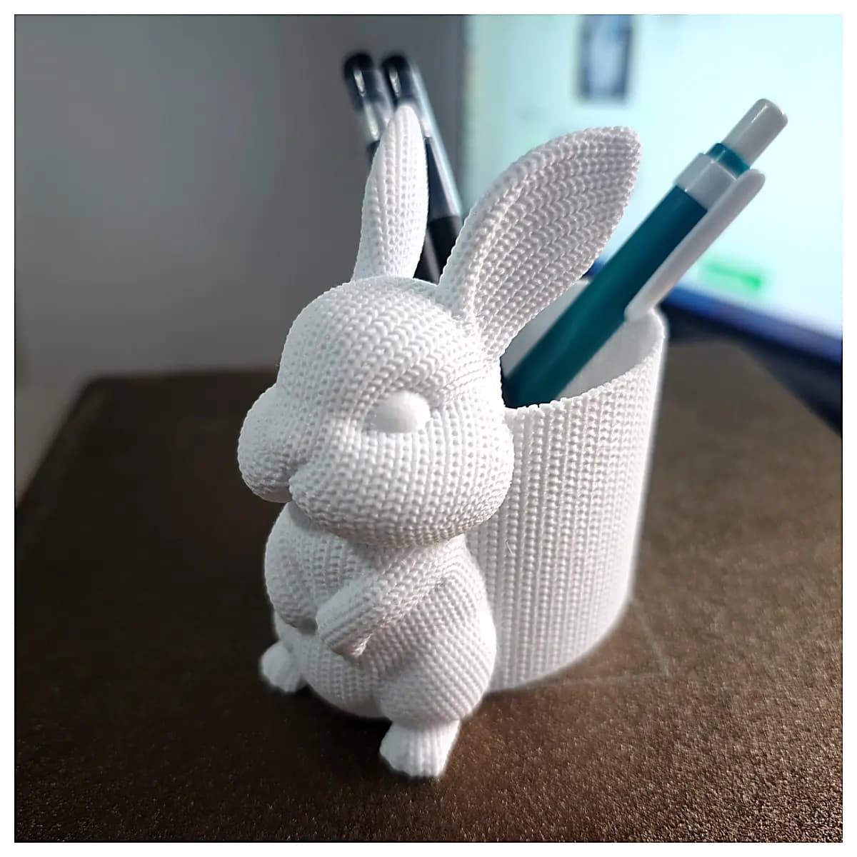 Rabbit Pen Holder Desk Organizer Office Supplies Pen Case Pencil Pouch Creative Multi Function Study Supplies Student Gift