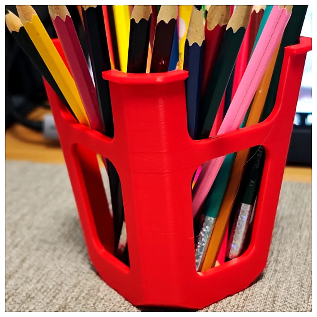 Guangdong Province Stool Pen Holder Desk Organizer Pen Case Stationery Holder Desktop Storage Creative Decoration Multi Purpose Accessory