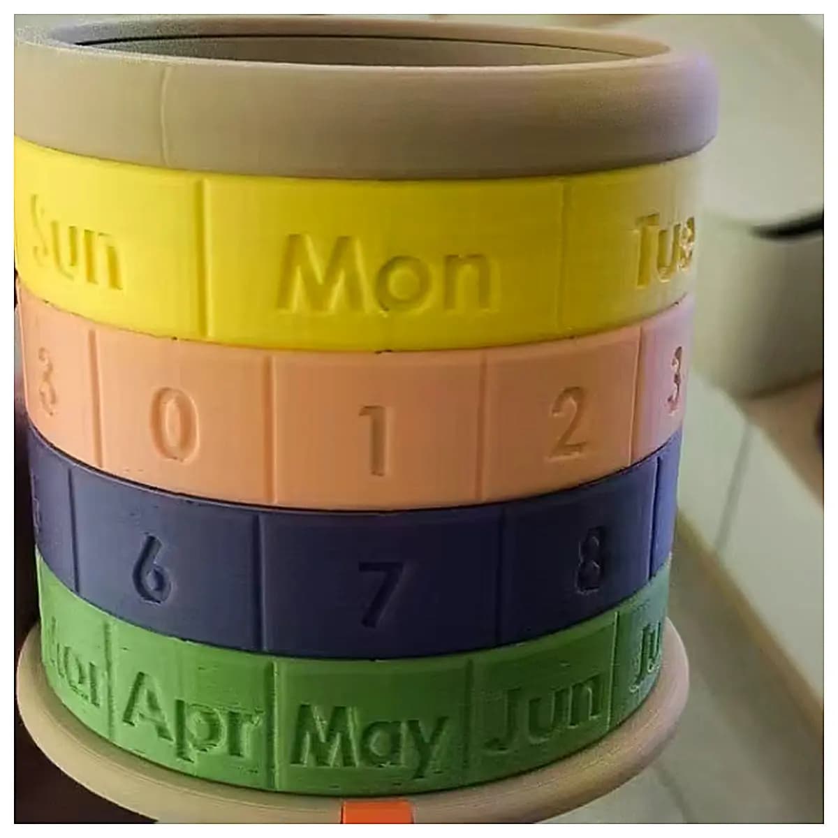 Perpetual Calendar Holder Desk Decoration Memorial Gift Festival Present Calendar Storage Box Book Display Office Supplies Collection Item