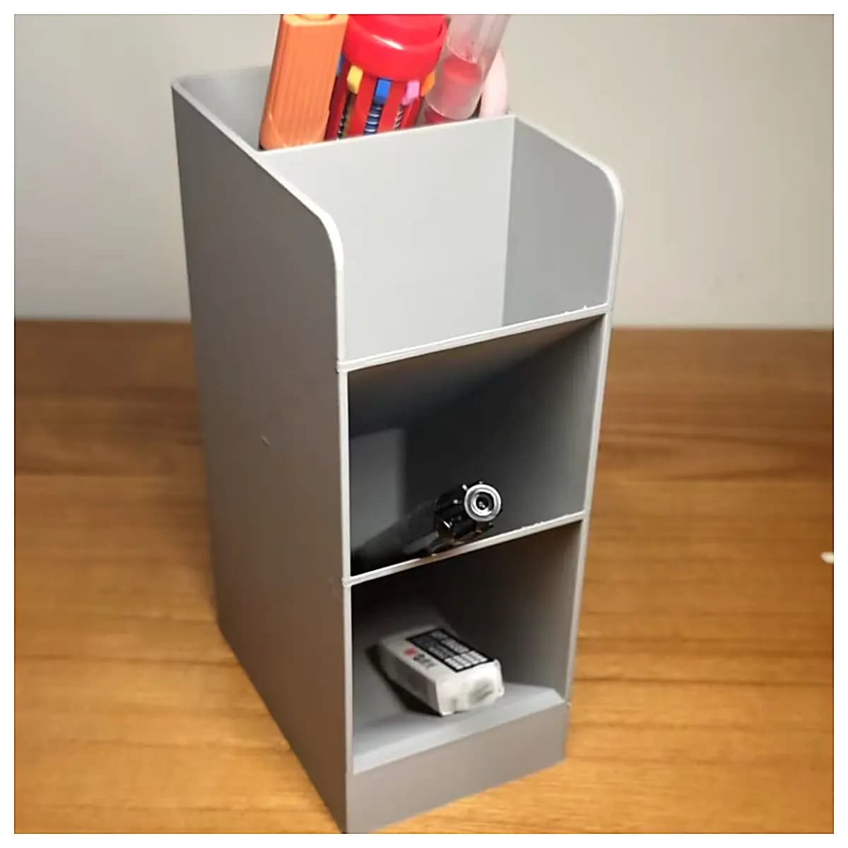 Tilting Pen Holder Desk Organizer Pen Case Pencil Stand Creative Multi Function Phone Stand Office Learning Supplies Minimalist Design