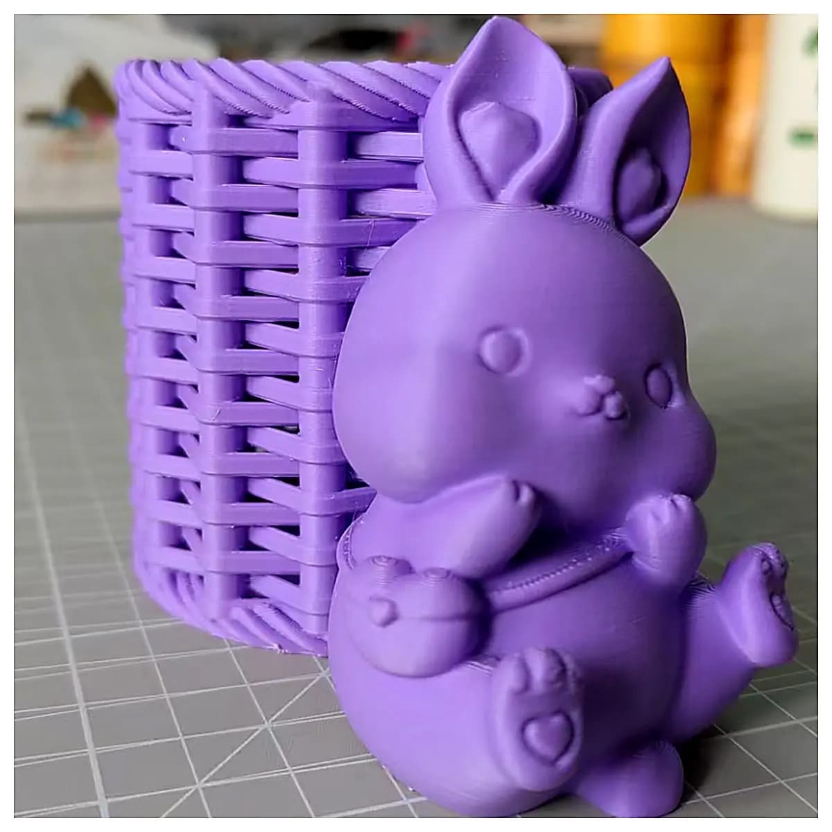Little Rabbit Crochet Pencil Holder Creative Handicraft Desk Organizer Office Study Crochet Accessory Decoration