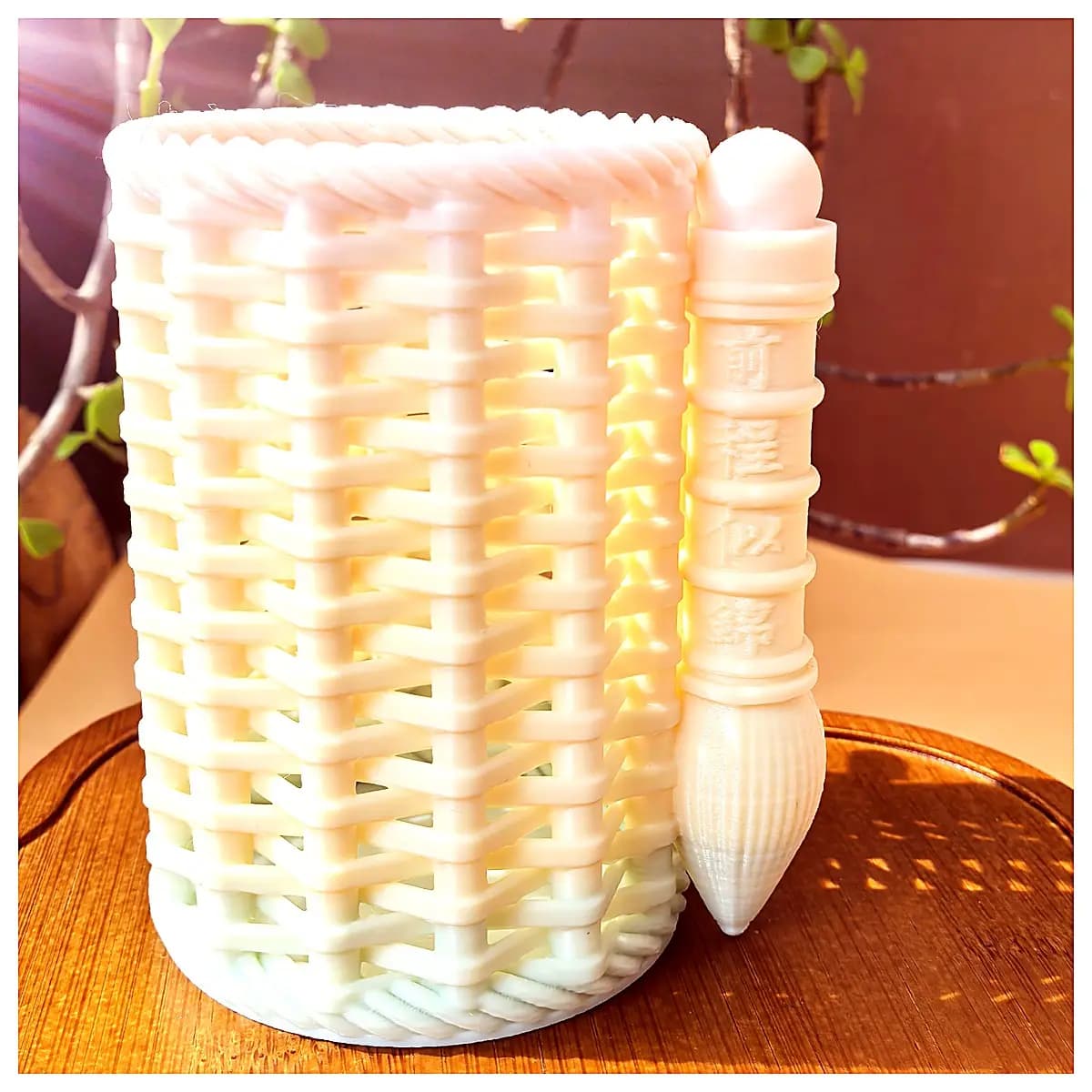 Wencheng Quill Holder Creative Pen Box Decorative Ornament Office Desk Decoration Gift Creative Quill Tube Stationery Collection