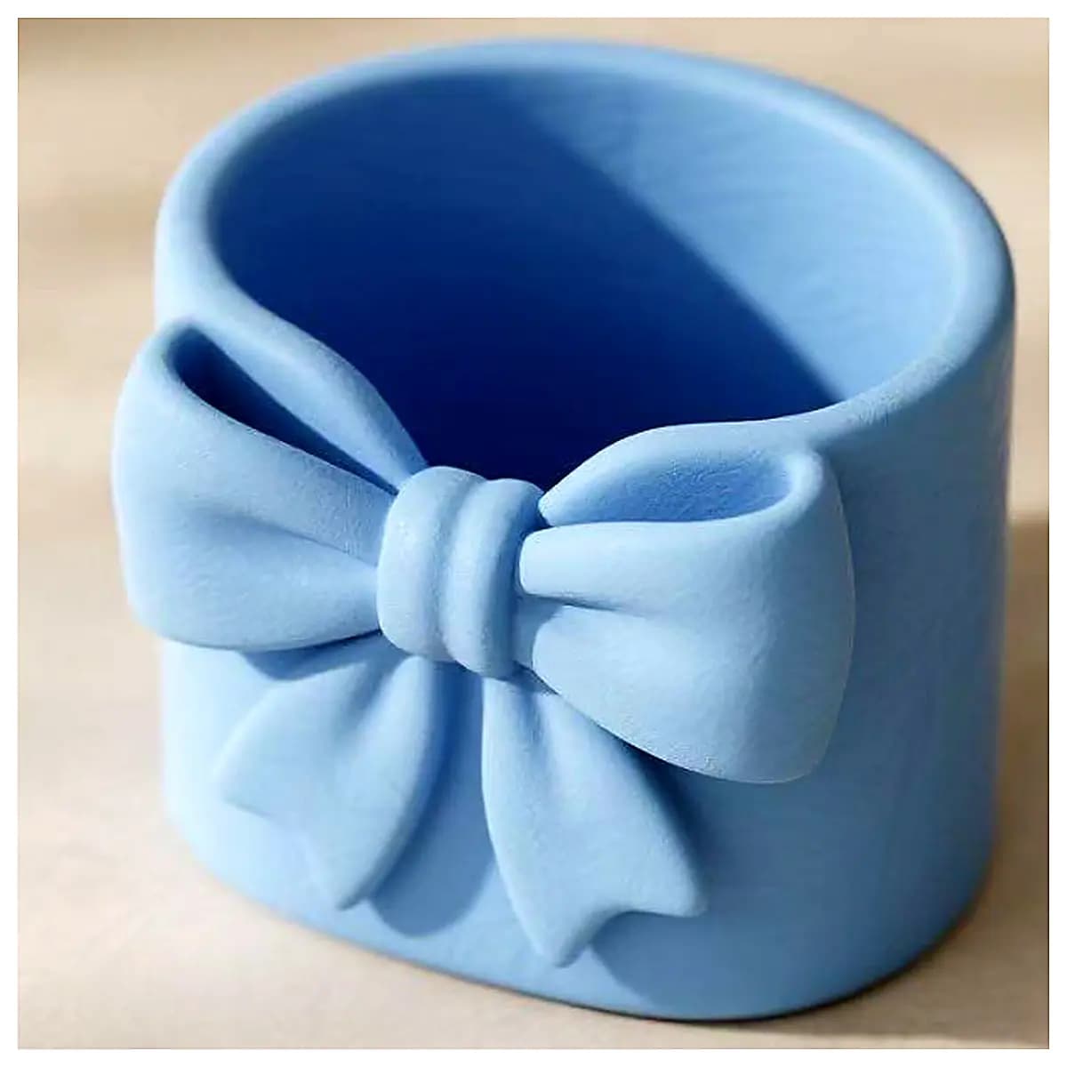 Sweet Bow Stationery Holder Organizer Desk Pen Case Pencil Cup Stand Multi Function Cute Storage Accessory Office School Supplies