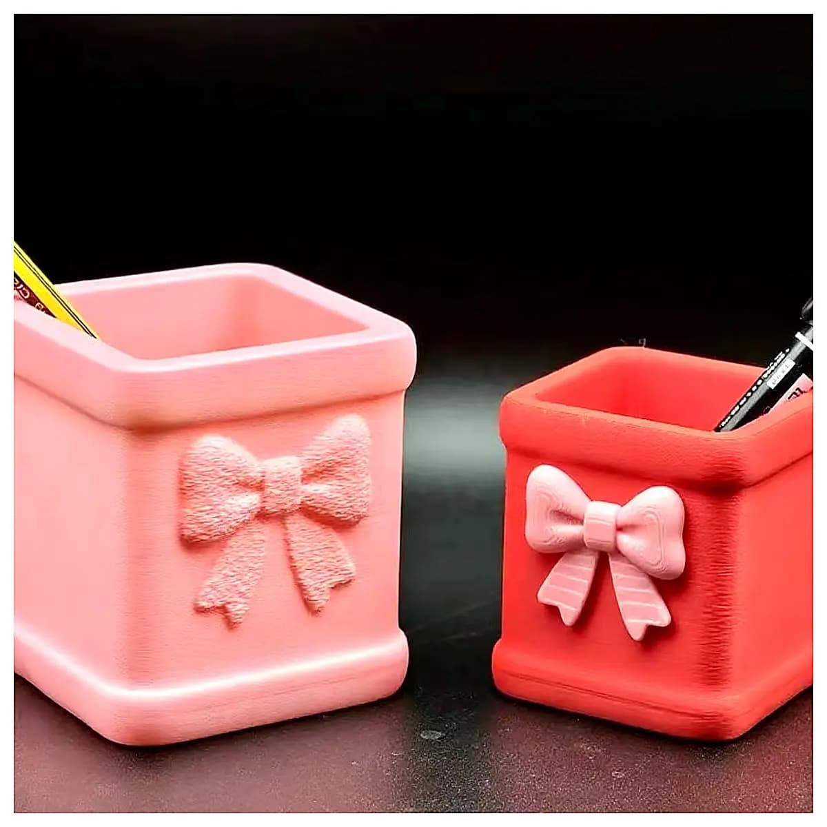 Teacher Appreciation Gift Ribbon Pencil Holder No Stand Small Medium Variety Desk Organizer Student Gift Commemorative