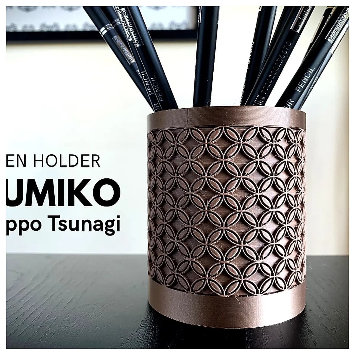 KUMIKO Tsunagi Pen Holder Ink Pen Organizer Pen Case Drawing Tools Office Supplies Creative Gift