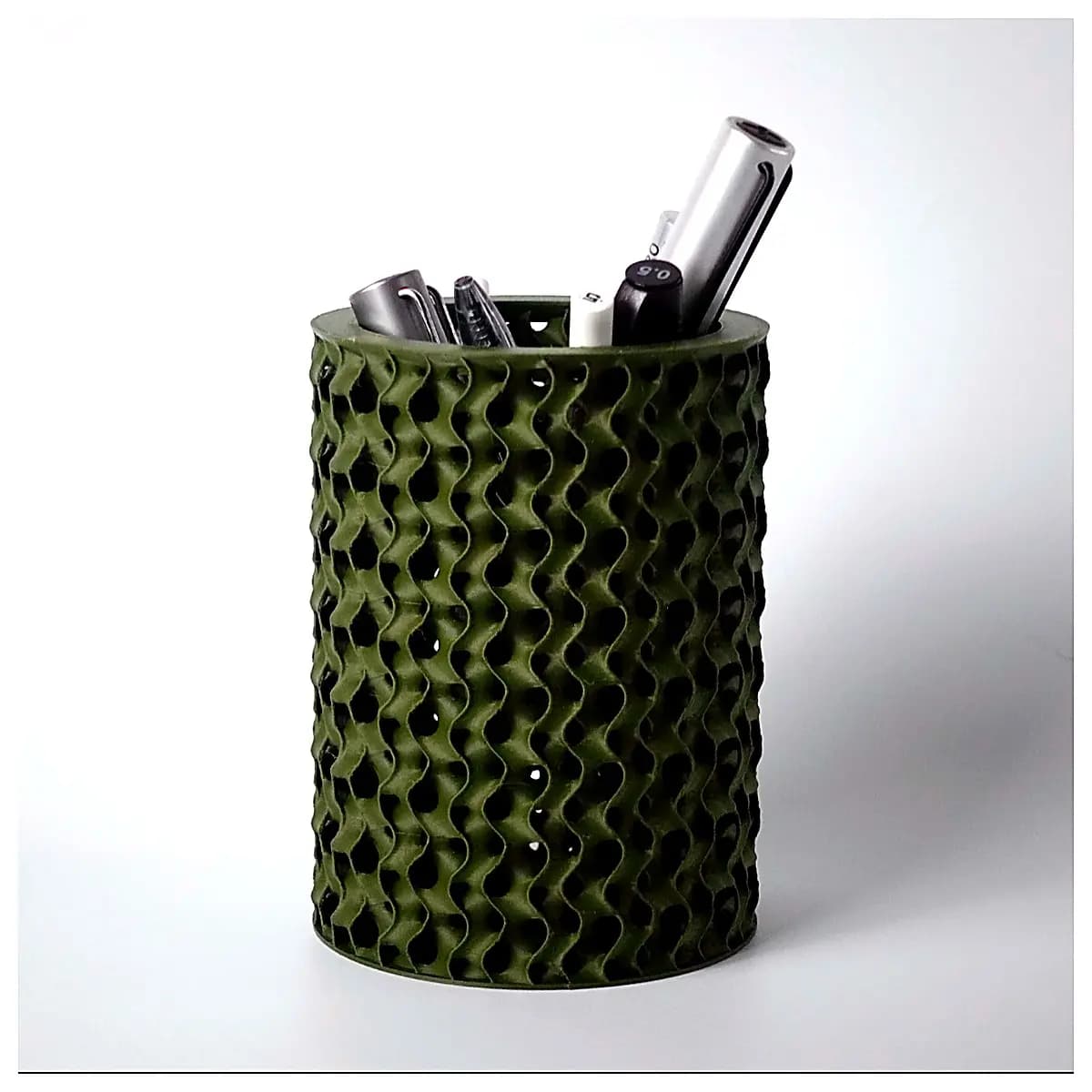 Grid Pen Holder Desktop Organizer Pencil Case Stationery Storage Multi Compartment Holder Desk Accessories Writing Supplies Standing Pen Organizer