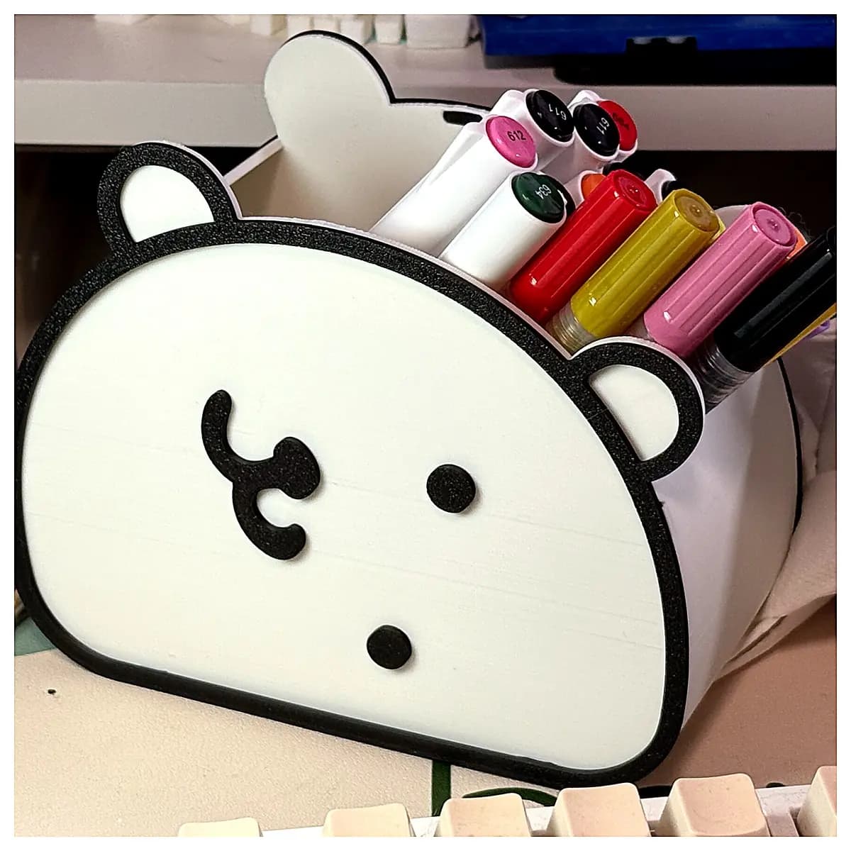 Cute Self Deprecating Bear Storage Box Organizer Plush Toy Container Home Storage Creative Gift Box