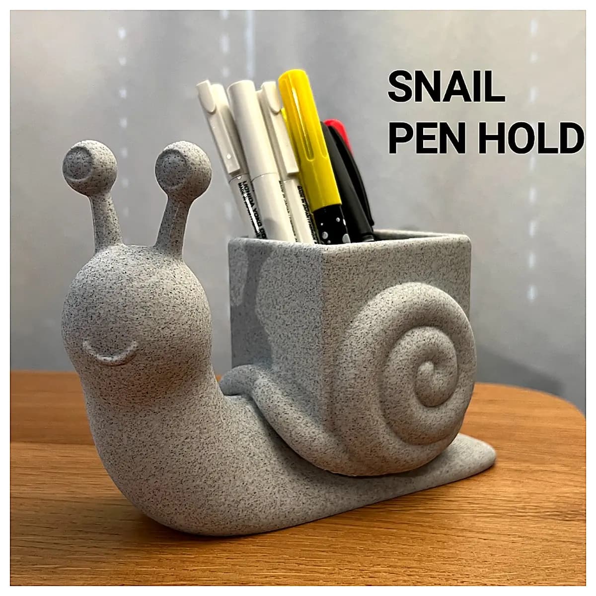 Desk Pen Holder Organizer Snail Shaped Cute Stationery Box Multi Function Pencil Case Student Office Decor Creative Gift