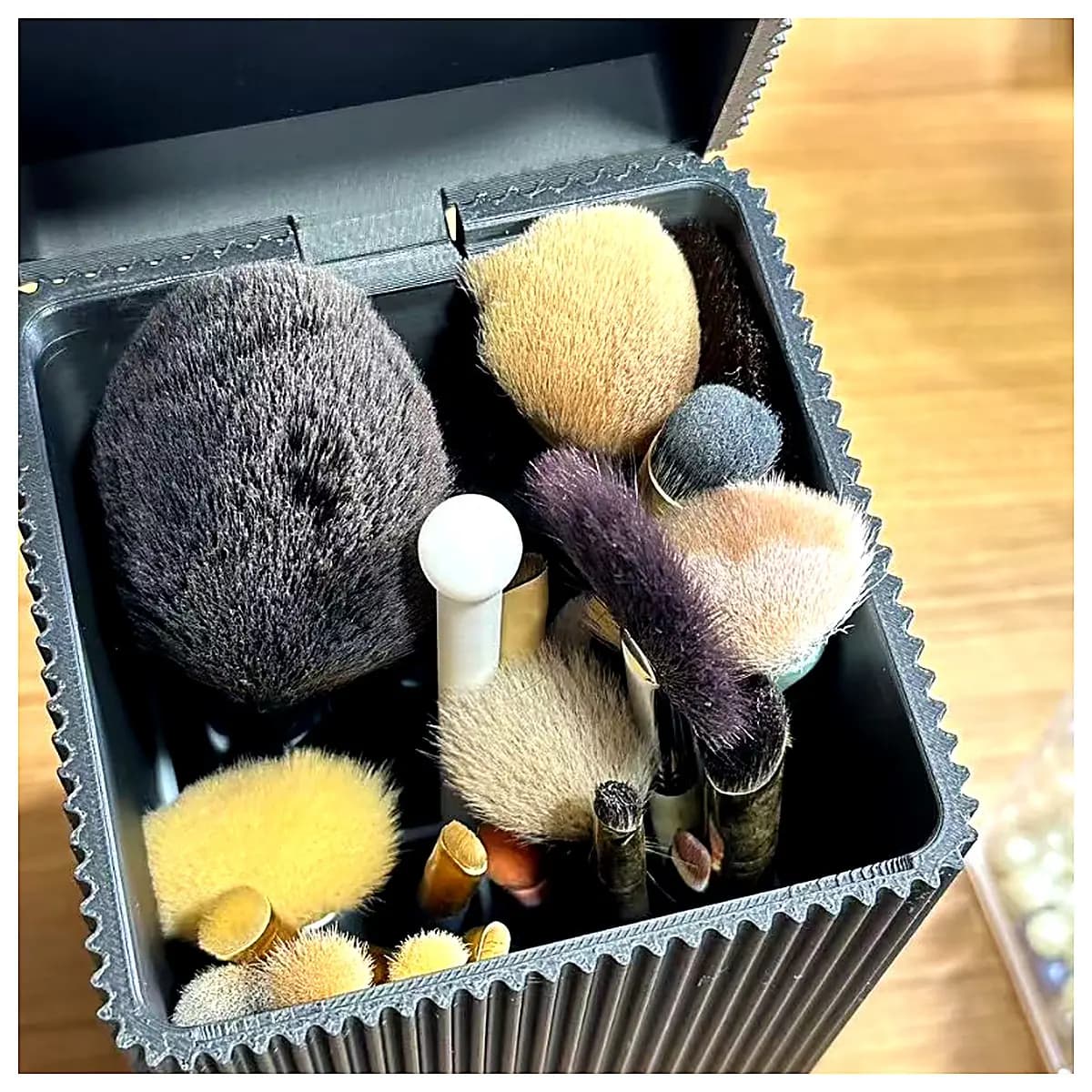 Makeup Brush Organizer 10x10x20cm Brush Holder Storage Box Cosmetic Brush Container Small Parts Organizer Desk Storage