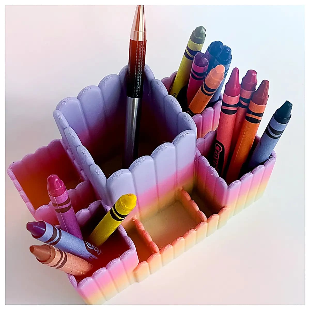 Pen Holder Organizer Desk Pencil Case Portable Holder for Students Writing Supplies Multi Function Pen Case Simple Holder