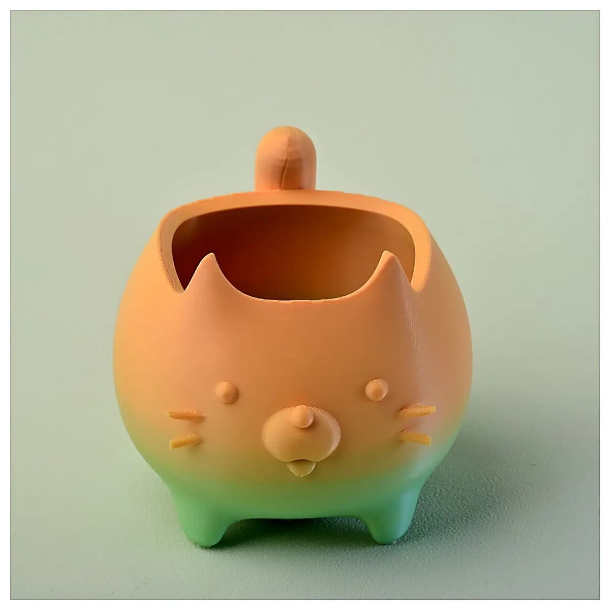 Cat Storage Box Pet Organizer Cute Pencil Holder Flower Pot Storage Container Kitten Toy Organizer Desk Storage Simple Lovely