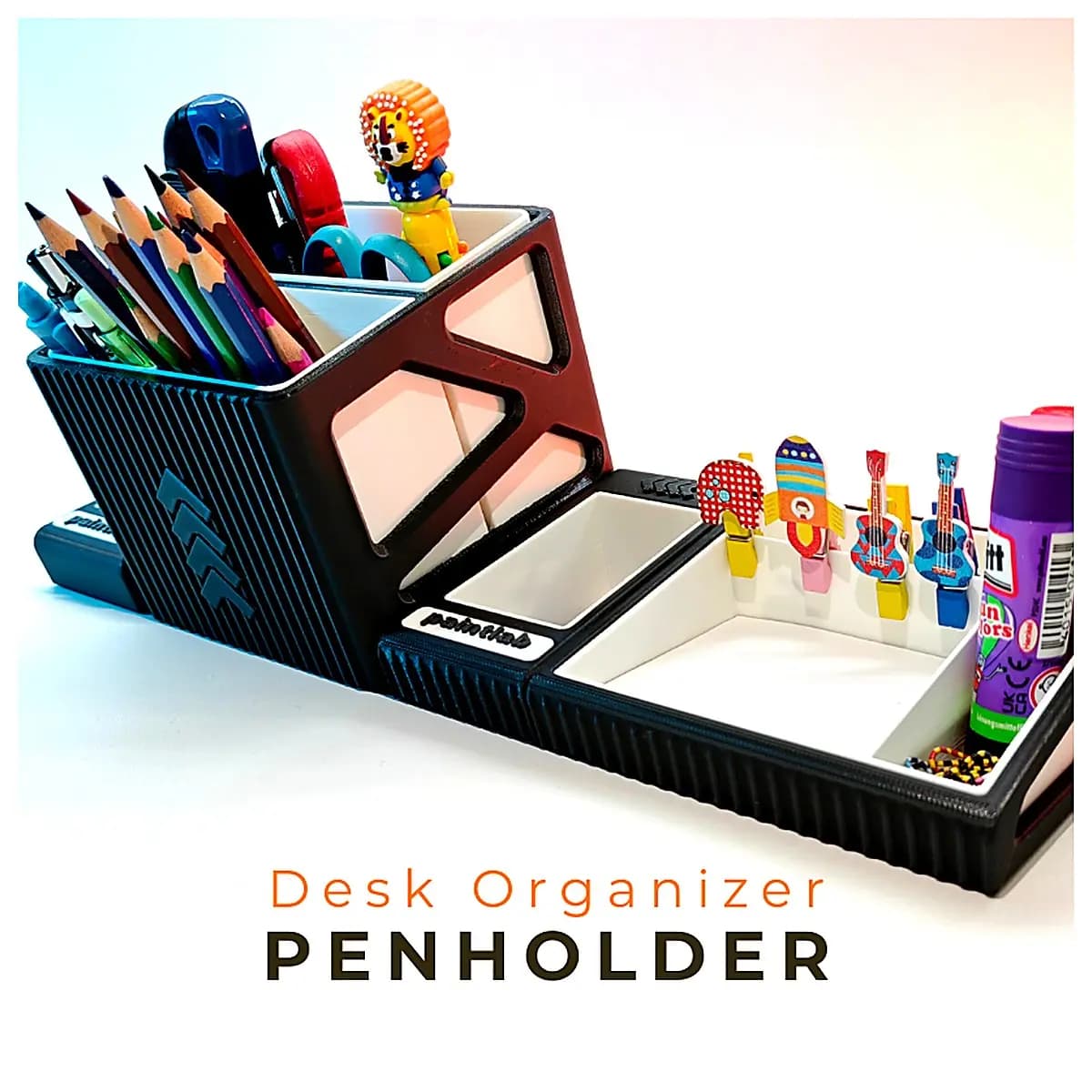 Desk Organizer Pen Holder Office Supplies Storage Box Pencil Case Holder Accessory for Desk Study Creative Storage