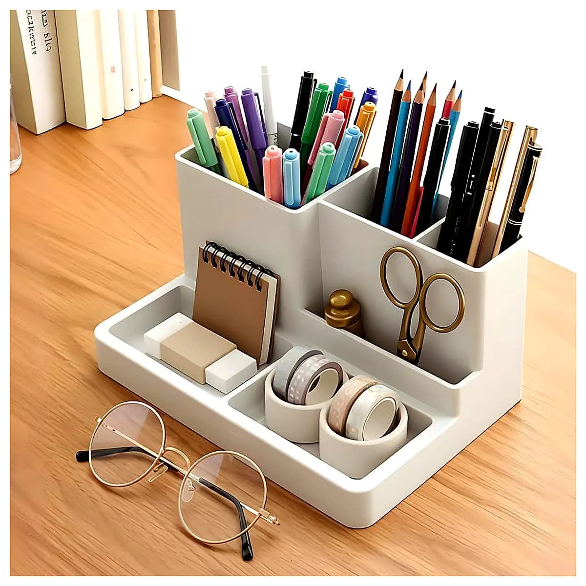 Desktop Organizer Pen Holder Storage Box Office Storage Container Desk Organizer Pencil Case Creative Storage Home Accessories