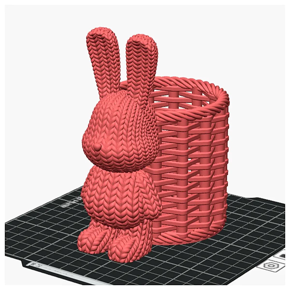 Knitted Rabbit Pencil Holder Felt Animal Decoration Creative Organizer Cute Display Desk Ornament Handicraft Gift