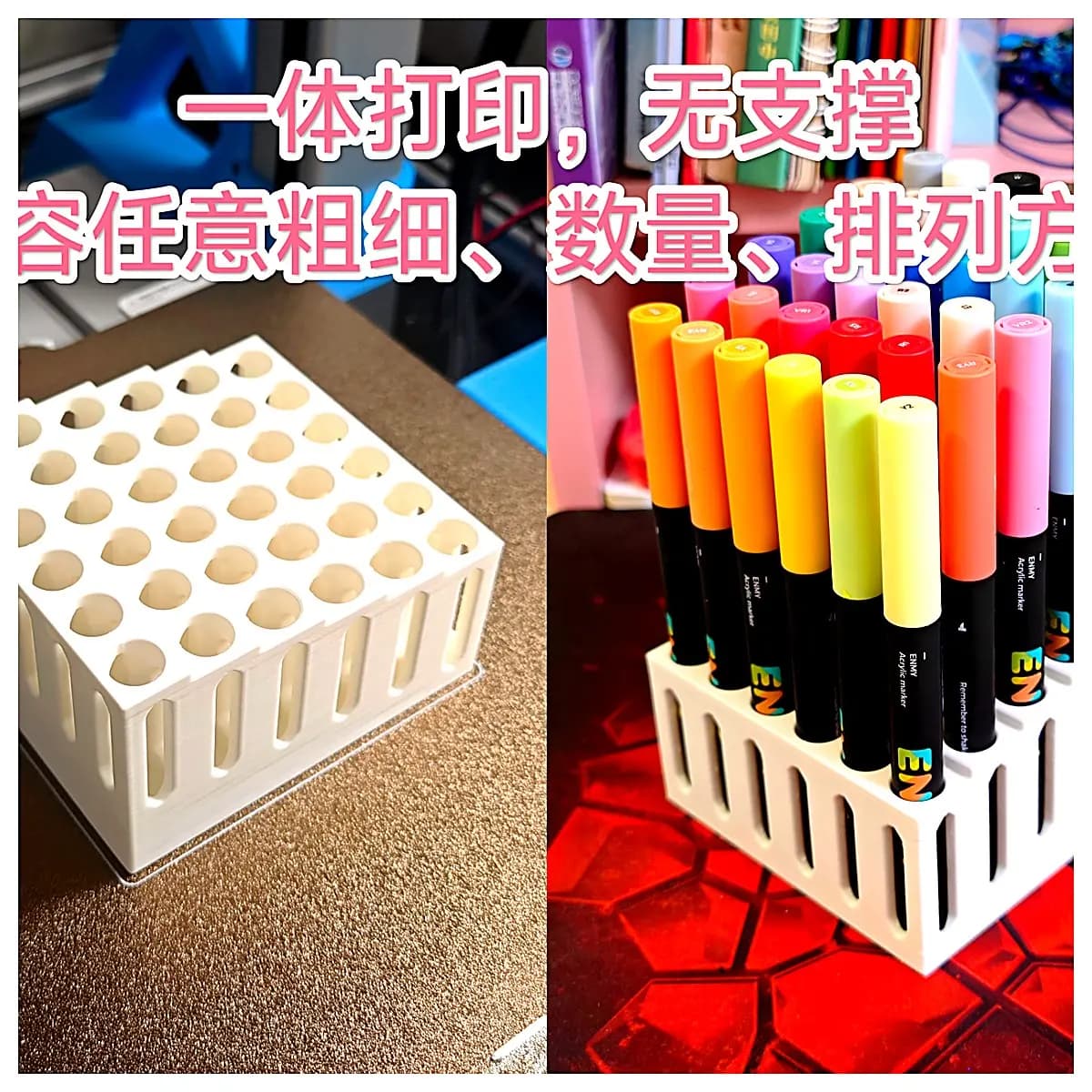 Marker Storage Box Pen Holder Cylindrical Pen Case Compatible with All Models 24 36 48 60 80 Marker Accessories Drawing Tools