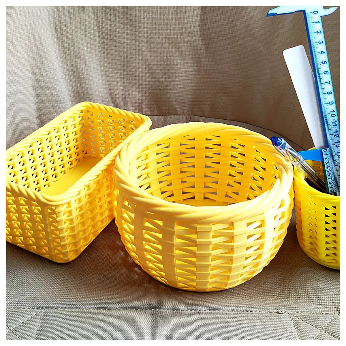 Storage Box Pen Holder Basket Container 14in x 10in Home Organization Desk Storage Solutions