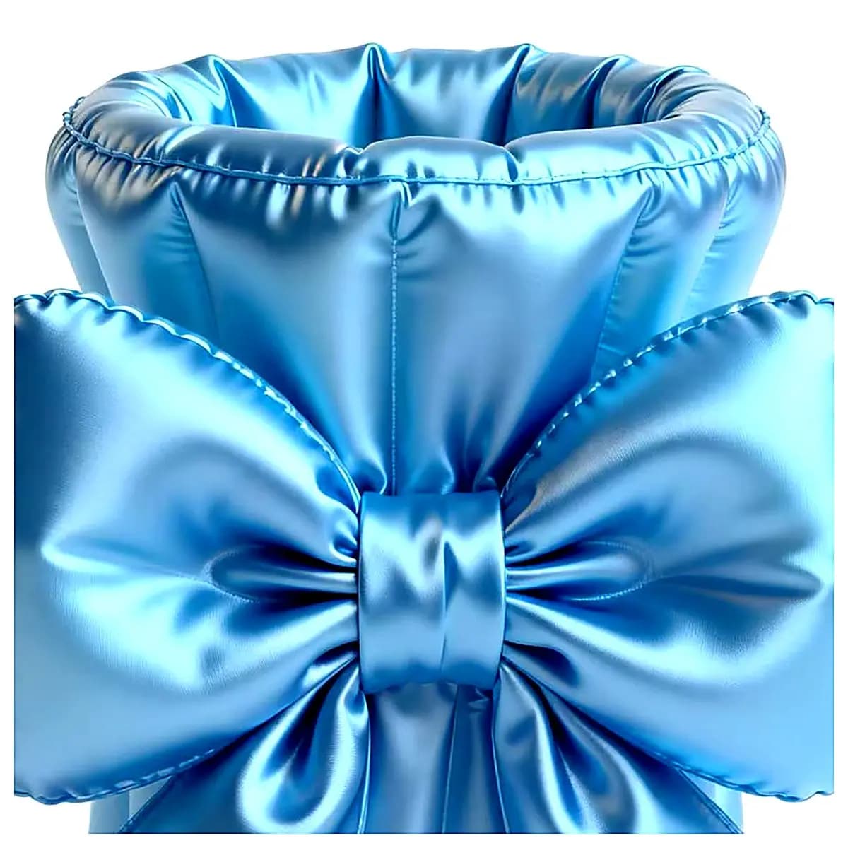 Inflated Fabric Folded Bow Ribbon Pencil Case Creative Desktop Decoration Kids Learning Supplies Cute Pen Holder School Bag Accessory Student Gift