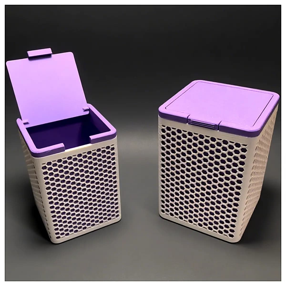 Desktop Dual Layer Trash Can Space Saving Organizer Simple Inner Bucket Hollow Exterior Design Home Office Waste Sorting