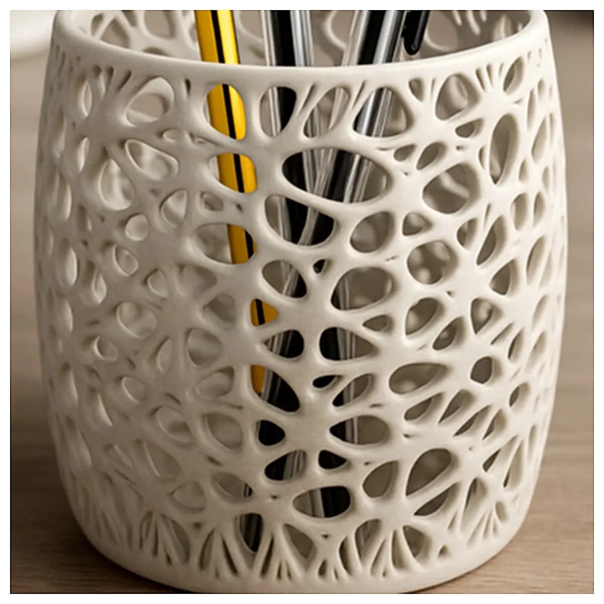 Organic Pencil Holder Modern Minimalist Desk Organizer Creative Stationery Shelf Office Learning Accessories Multi Function Holder