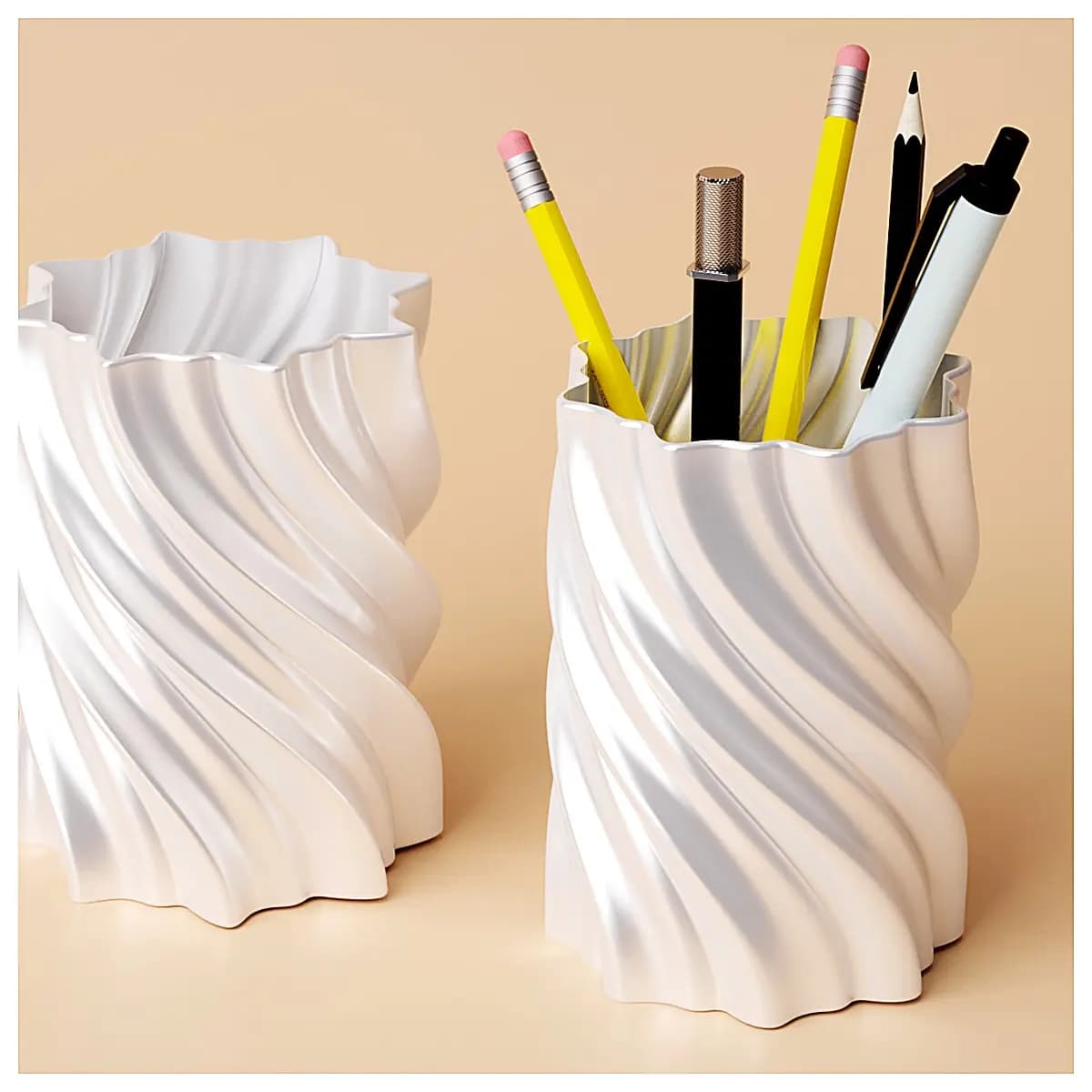 4 Simple Silk Pen Holders Creative Desk Decoration Velvet Pen Organizer Office Storage Gift