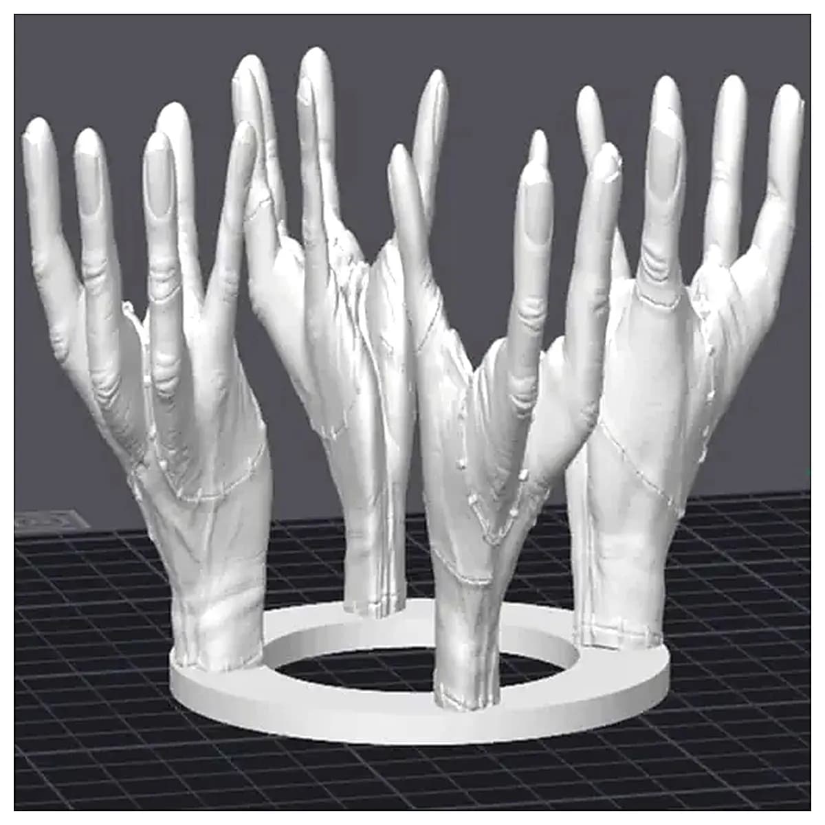 Spooky Halloween Hand Standing Figure Ghastly Model Creepy Decoration Festival Gift Halloween Prop Macabre Display