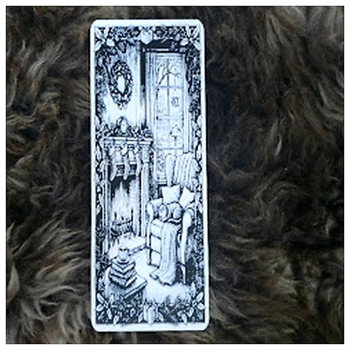 Reading Bookmark Cozy Winter Fireplace Reading Bookmark Book Accessories Paper Bookmark Gift Decoration