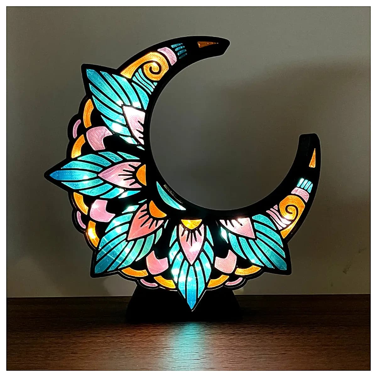 Moon Flower Stand Holder Lighting Lantern Decorative Night Romantic Atmosphere Indoor Garden Decor Creative Gift