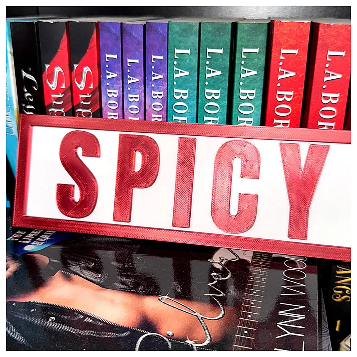 Spicy Book Decoration Shelf Decor Item Wall Mounted Book Display Accessory Spicy Bookmark Holder Desktop Decoration