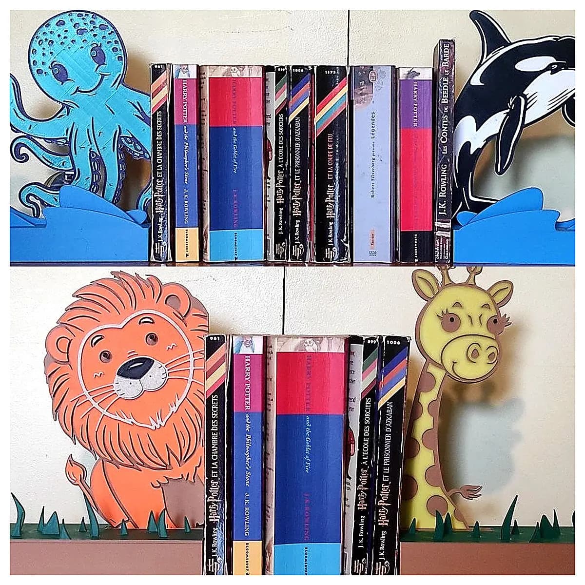 Kids Room Decoration Animal Shelf Organizer Display Stand Toy Storage Box Bedroom Children Book Shelf Multi Function