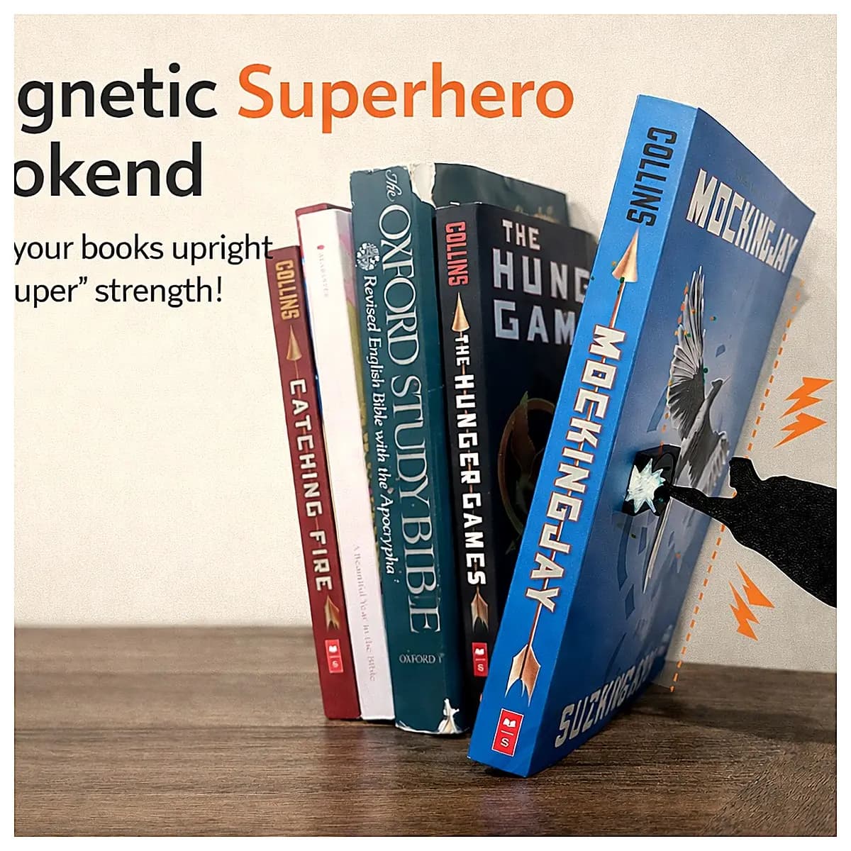 Anti Superhero Magnetic Book Shelf Magnetic Book Stand Superpower Shelf Kids Book Display Magnetic Book Holder Study Room Organizer