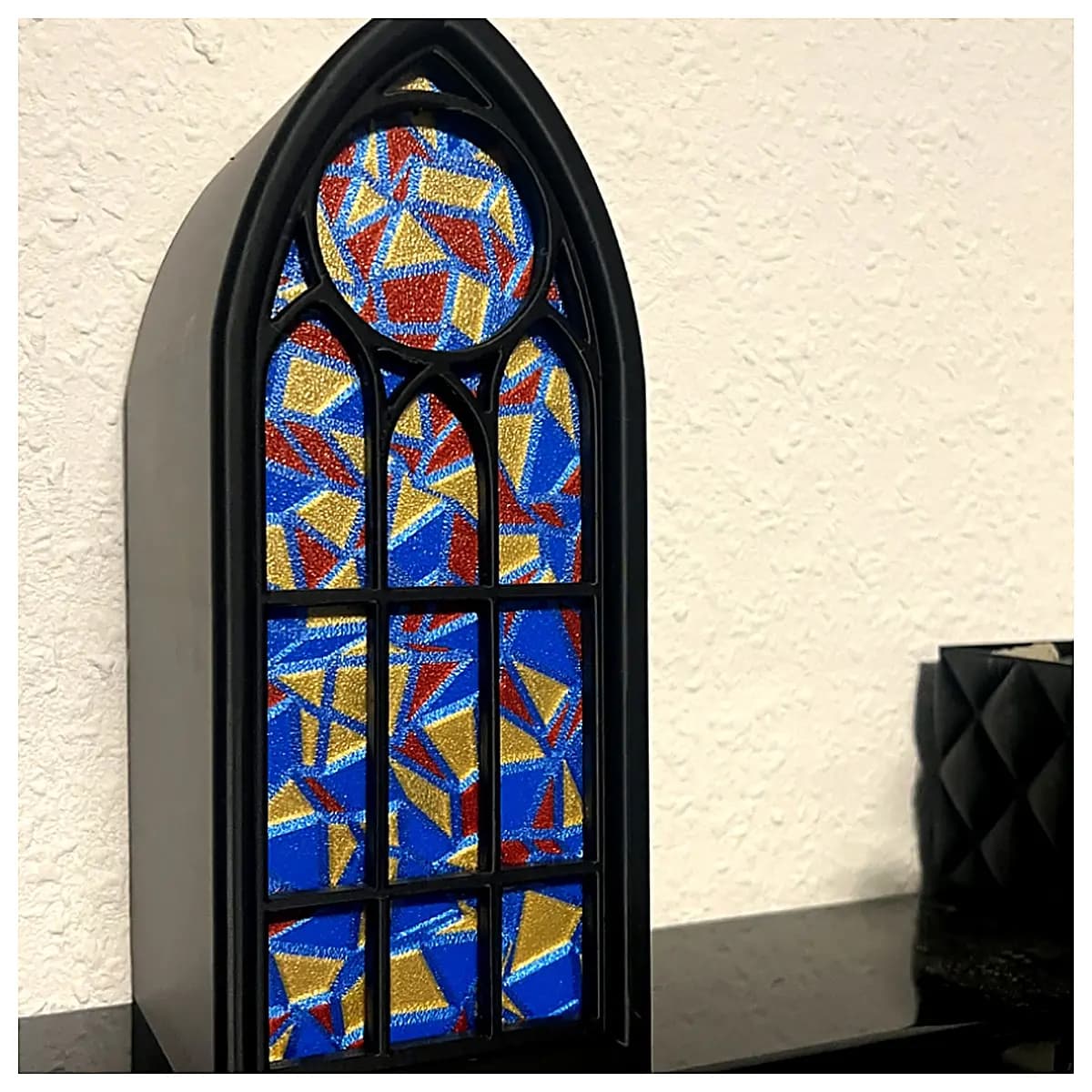 Gothic Book Stand Support Mosaic Window Bracket Desktop Shelf Accessory Placement Support Creative Home Decor