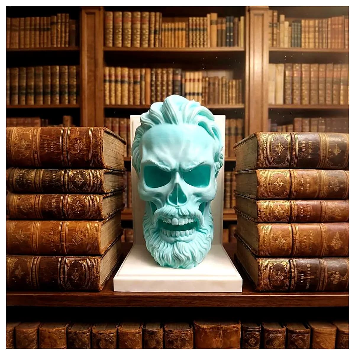 Memento Sapientiae Sculpture Bookstand Figurine Wisdom Symbol Decorative Shelf Accent Home Office Gift