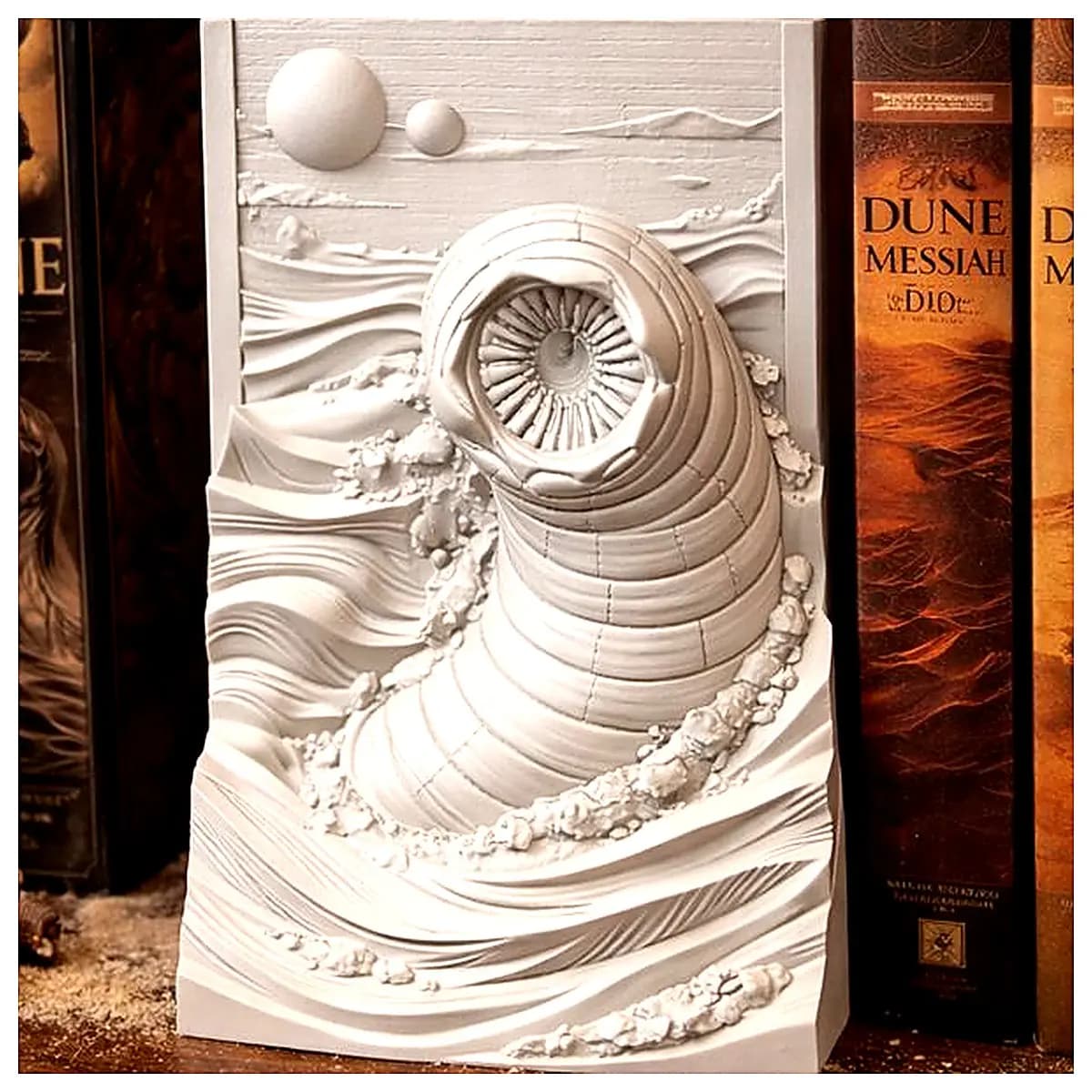 Arachne Sandworm Book Stand Model Toy Desktop Decoration Sandworm Figure Creative Ornament Collection Item