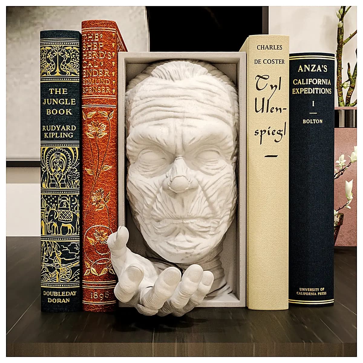 Mummy Book Display Stand Wall Shelf Hanging Bookcase Decorative Display Wall Decor