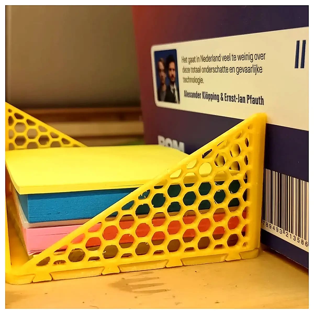 Sticky Note Holder Book Stand Desk Organizer Clip Shelf Magnetic Book Holder Multi Functional Shelf Standing Sticky Notes Office Learning Supplies
